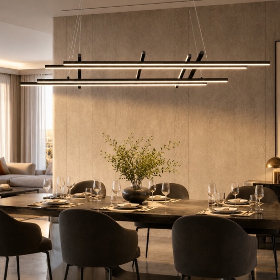 Movida ondaluce lampadario moderno led 3000k dimmerabile